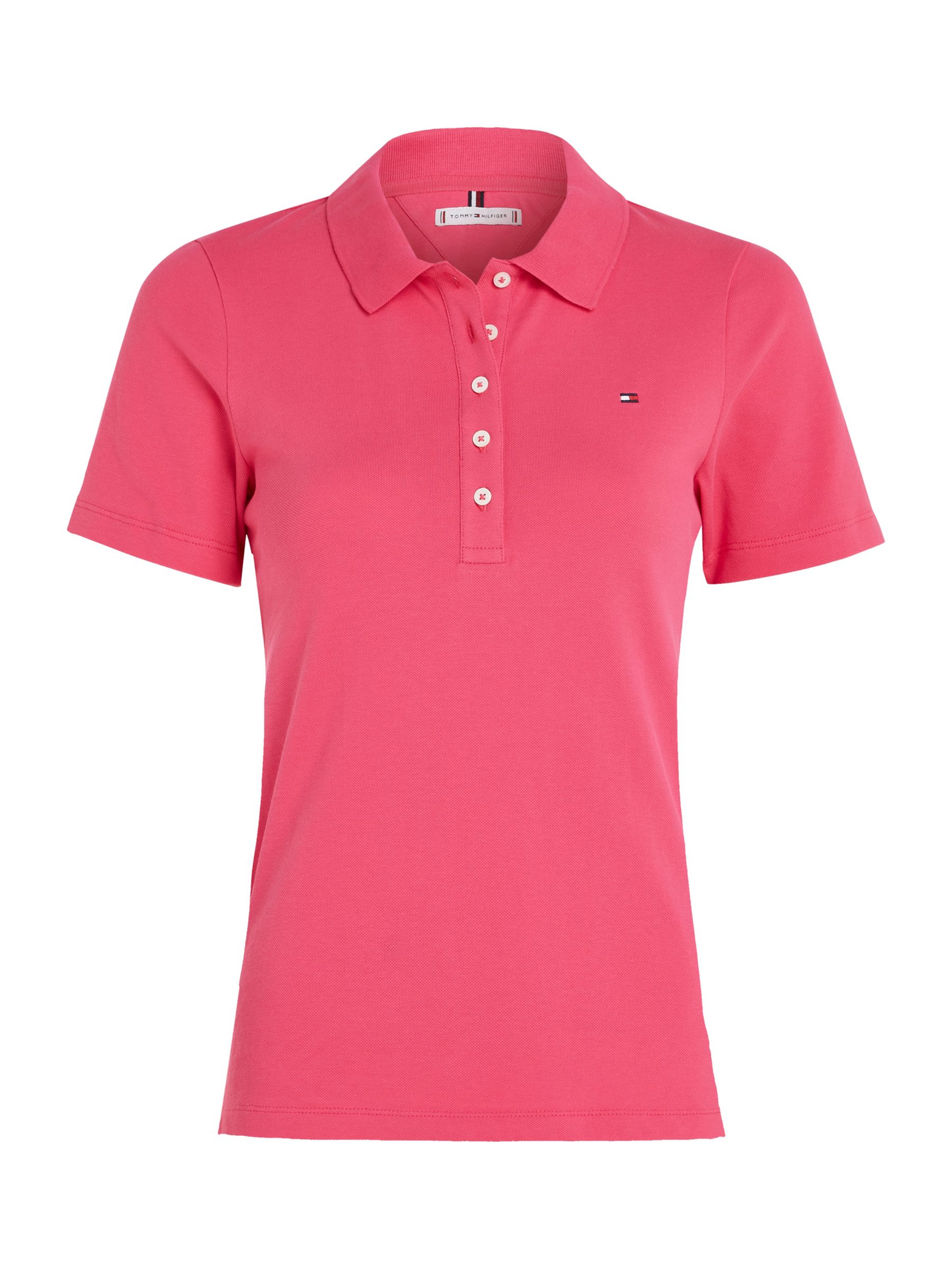 Tommy Hilfiger Classic 1985 Slim Fit Pink Polo Shirt - Clothing