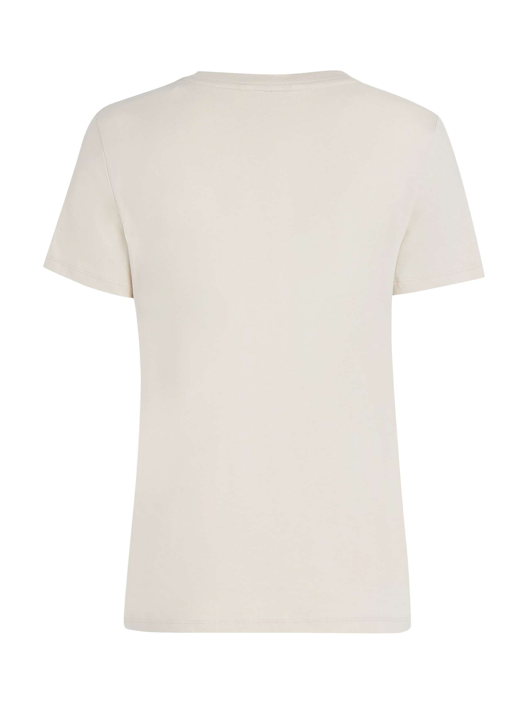 Buy Tommy Hilfiger Regular Monotype T-Shirt, Classic Beige Online at johnlewis.com