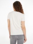 Tommy Hilfiger Organic Cotton Blend Logo T-Shirt, White Heather