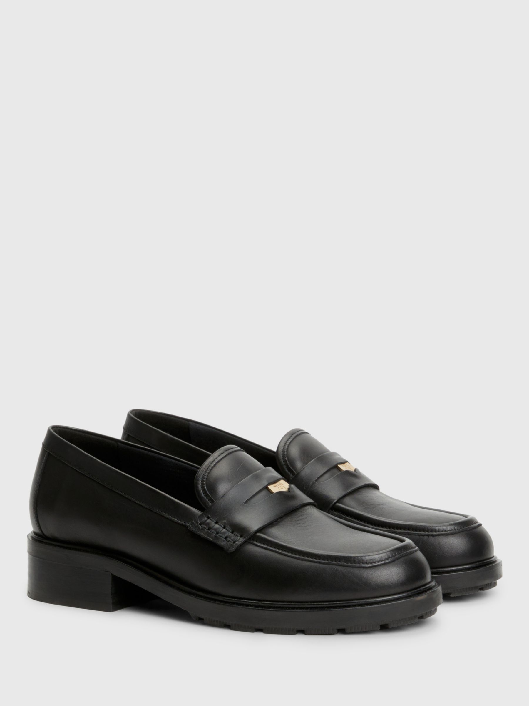 Tommy Hilfiger Iconic Leather Loafers, Black