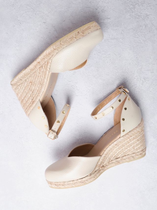 Cream hot sale leather espadrilles