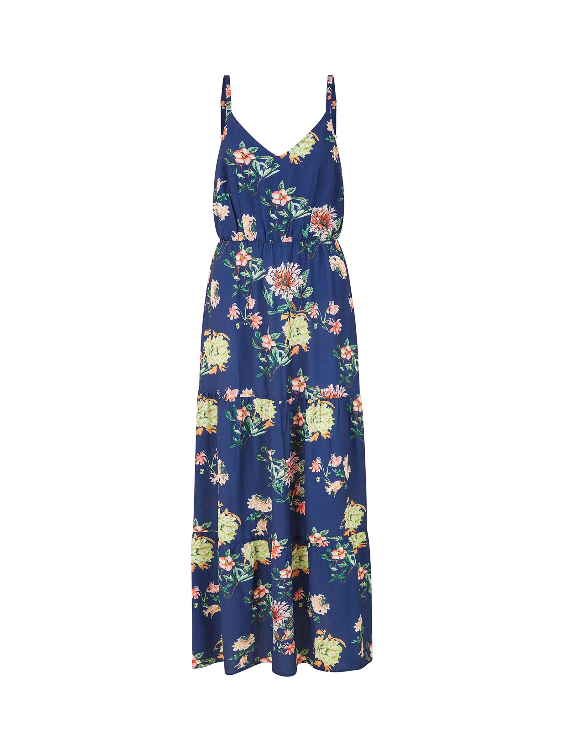 Yumi Floral Print Maxi Dress, Navy, 16