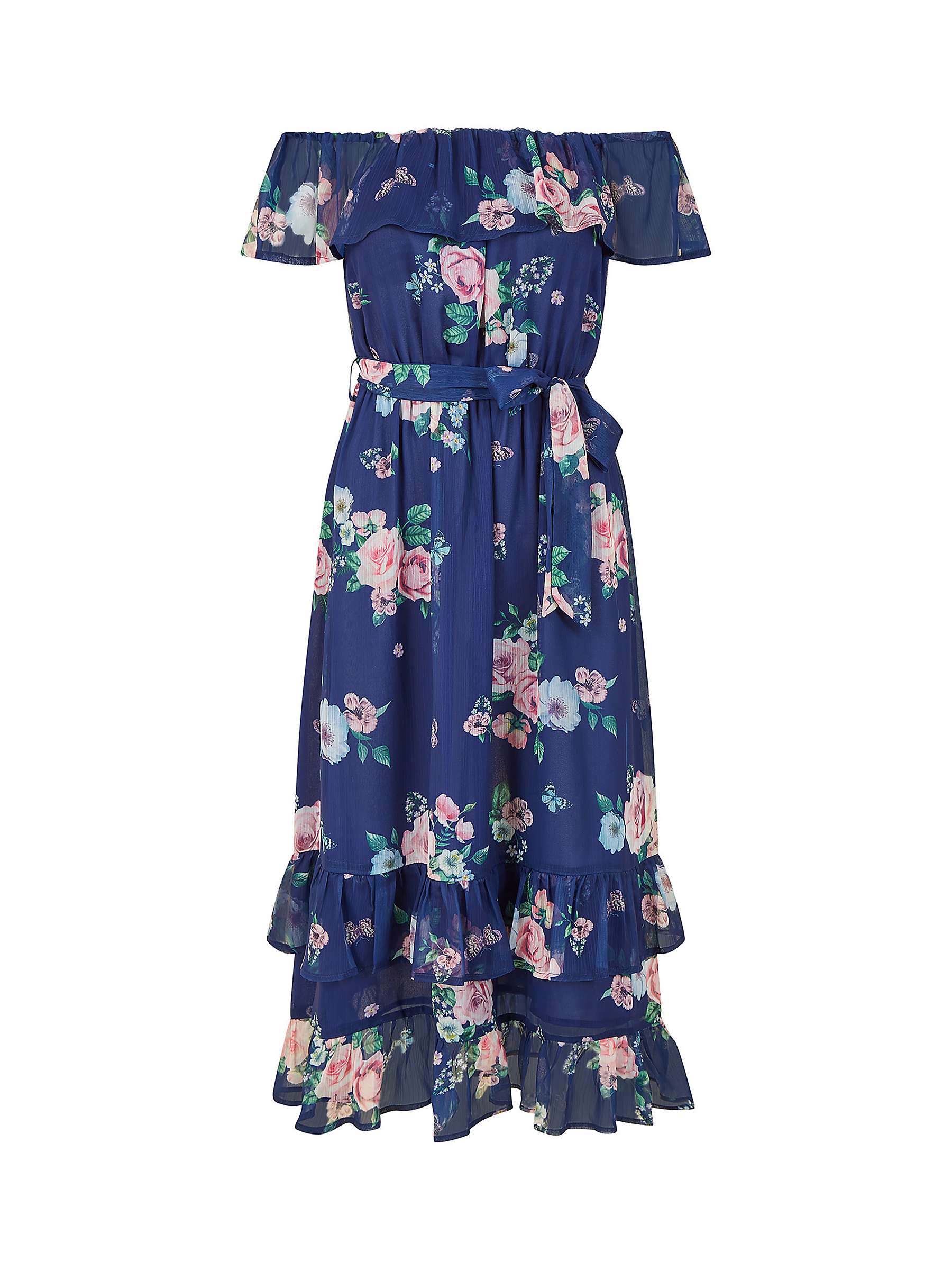 Buy Yumi Floral Print Bardot Neck Dress Online at johnlewis.com