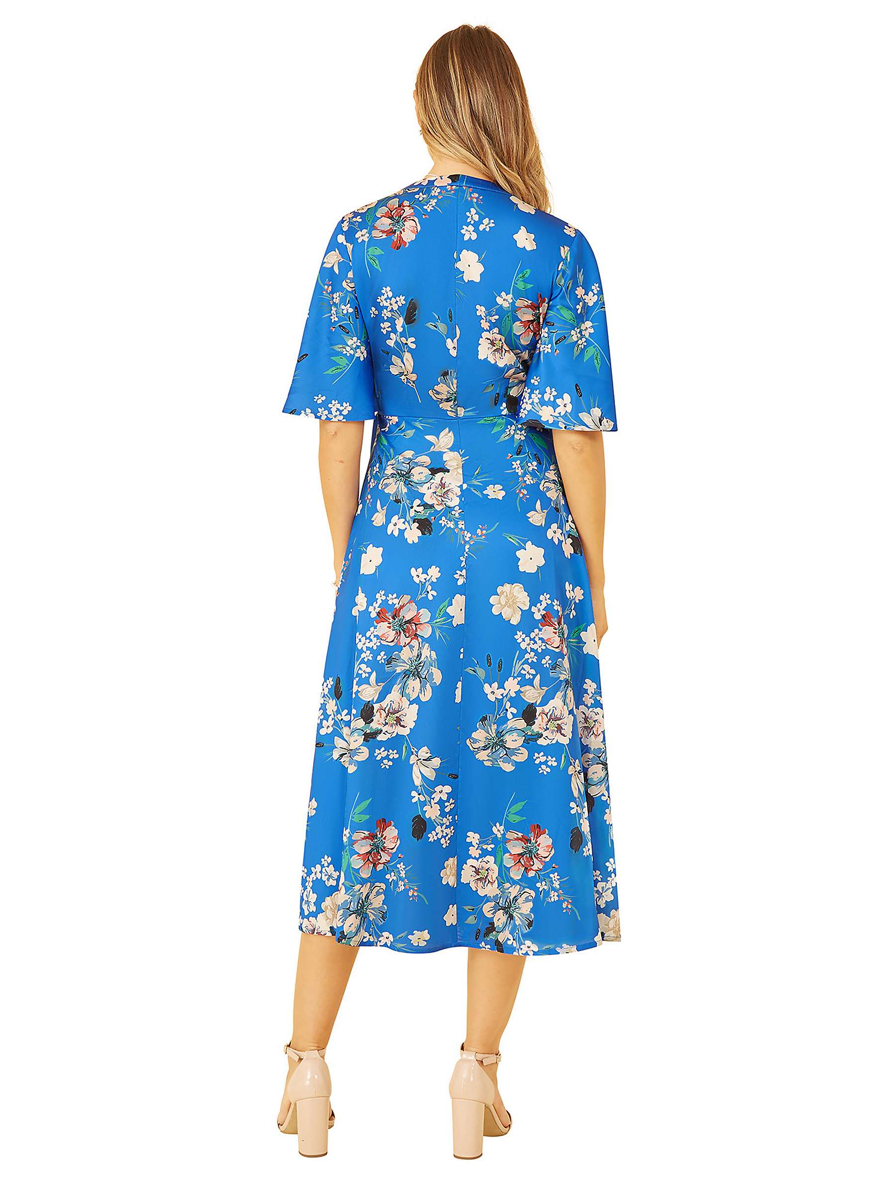 Buy Yumi Floral Print Wrap Dress, Blue Online at johnlewis.com