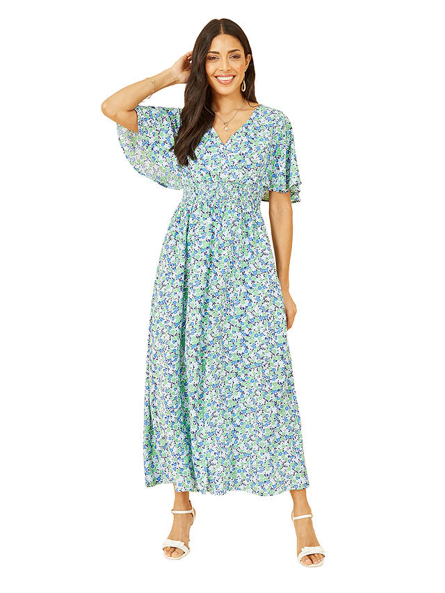 Yumi Ditsy Print Maxi Dress, Green