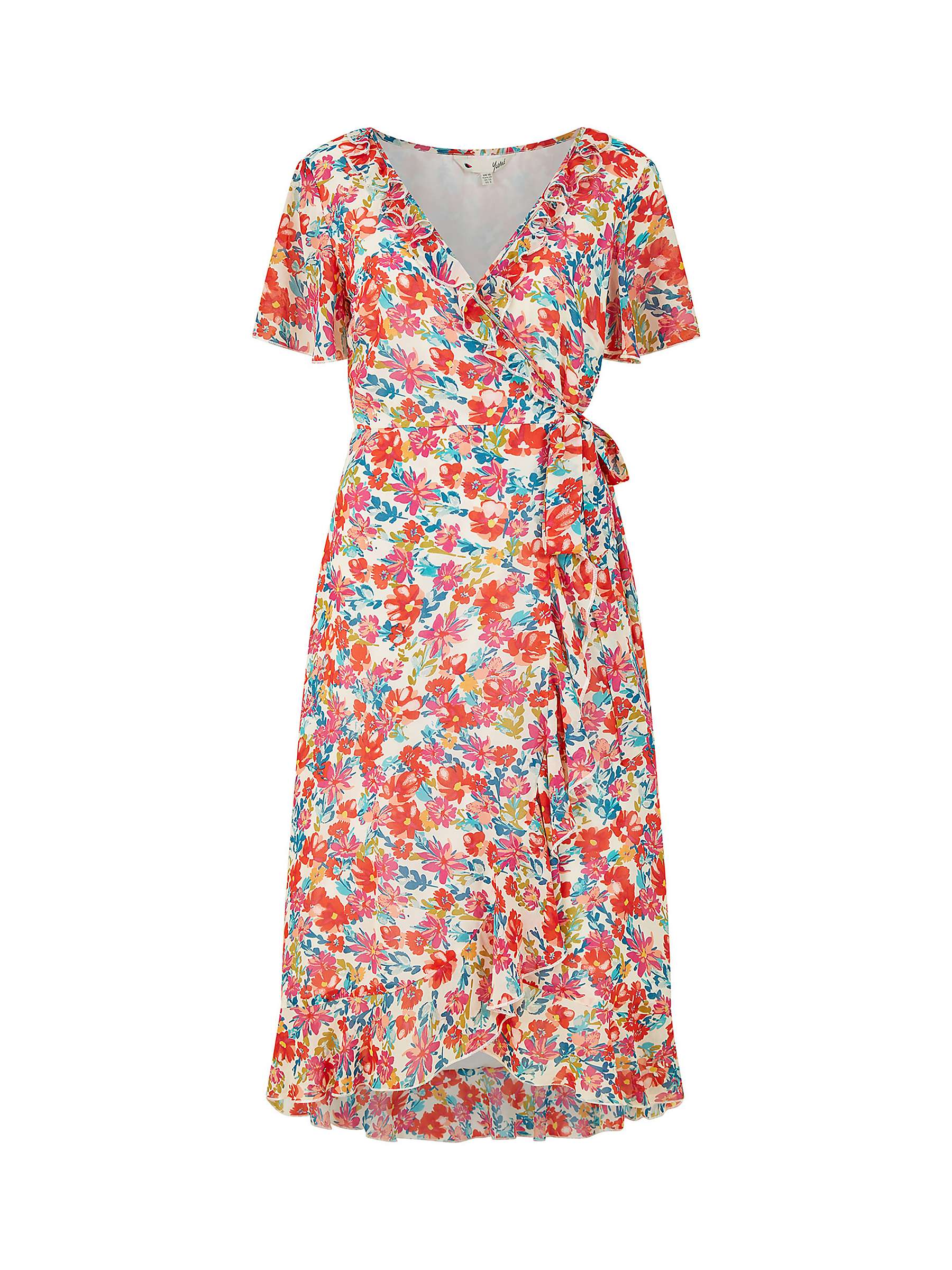 Buy Yumi Floral Wrap Midi Dress, Multi Online at johnlewis.com