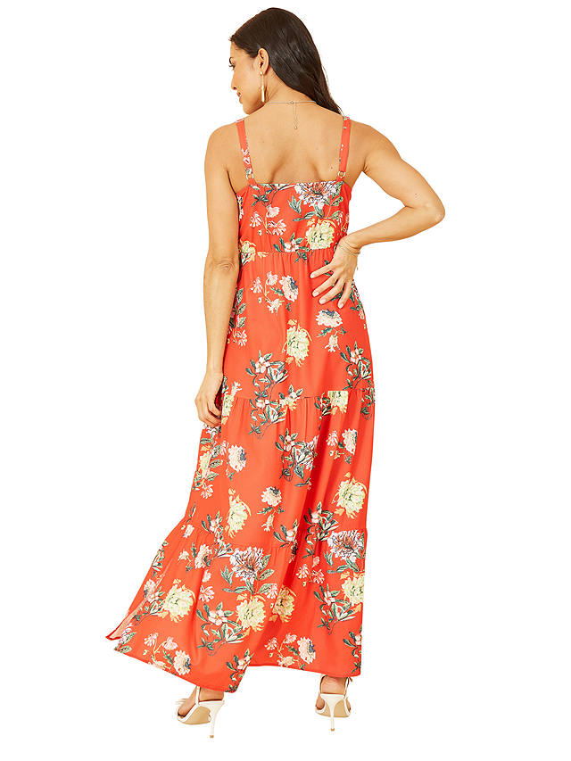 Yumi Floral Print Maxi Dress, Red