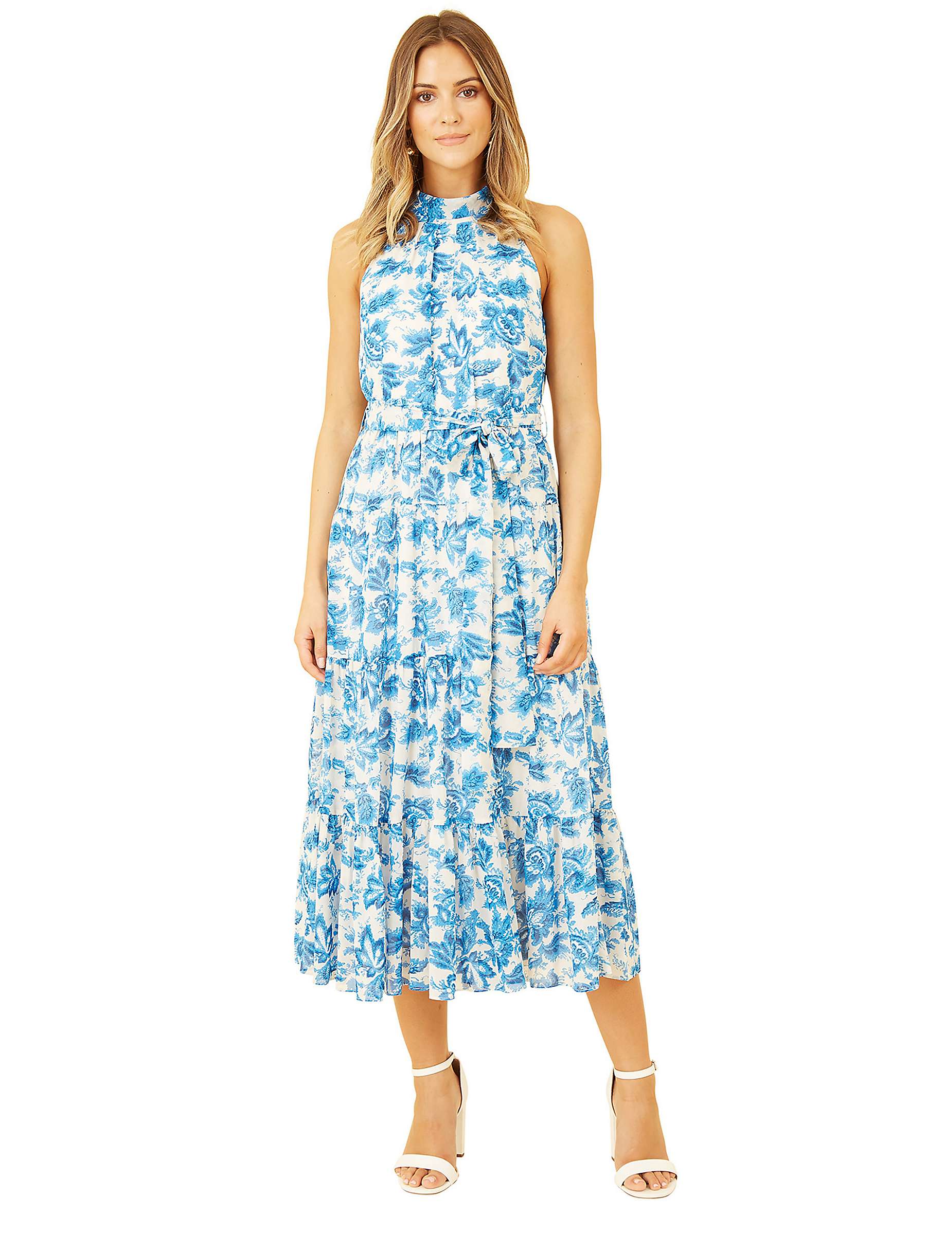Buy Yumi Leaf Print Halterneck Midi Dress Online at johnlewis.com
