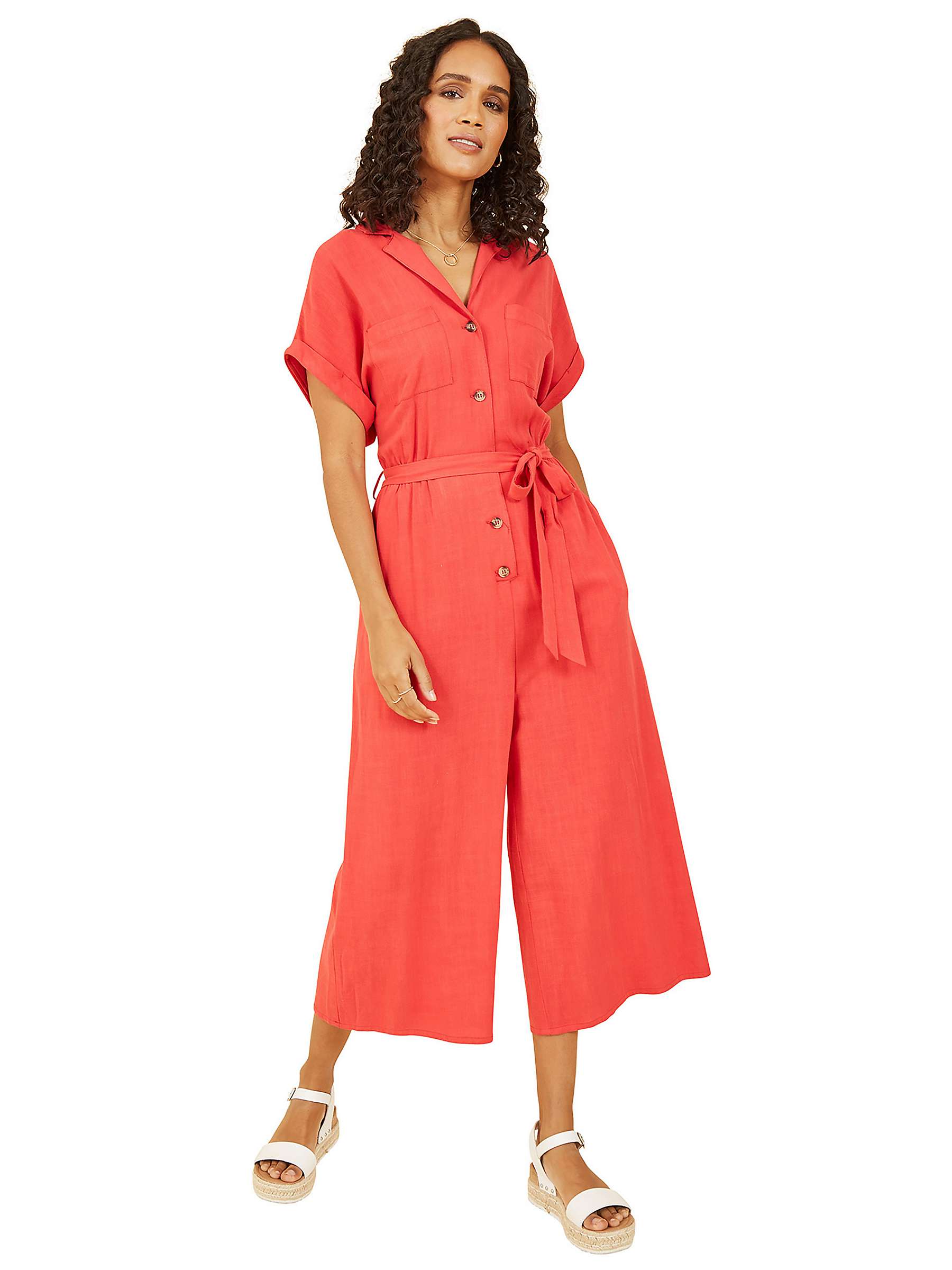 Buy Yumi Viscose Button Up Jumpsuit Online at johnlewis.com
