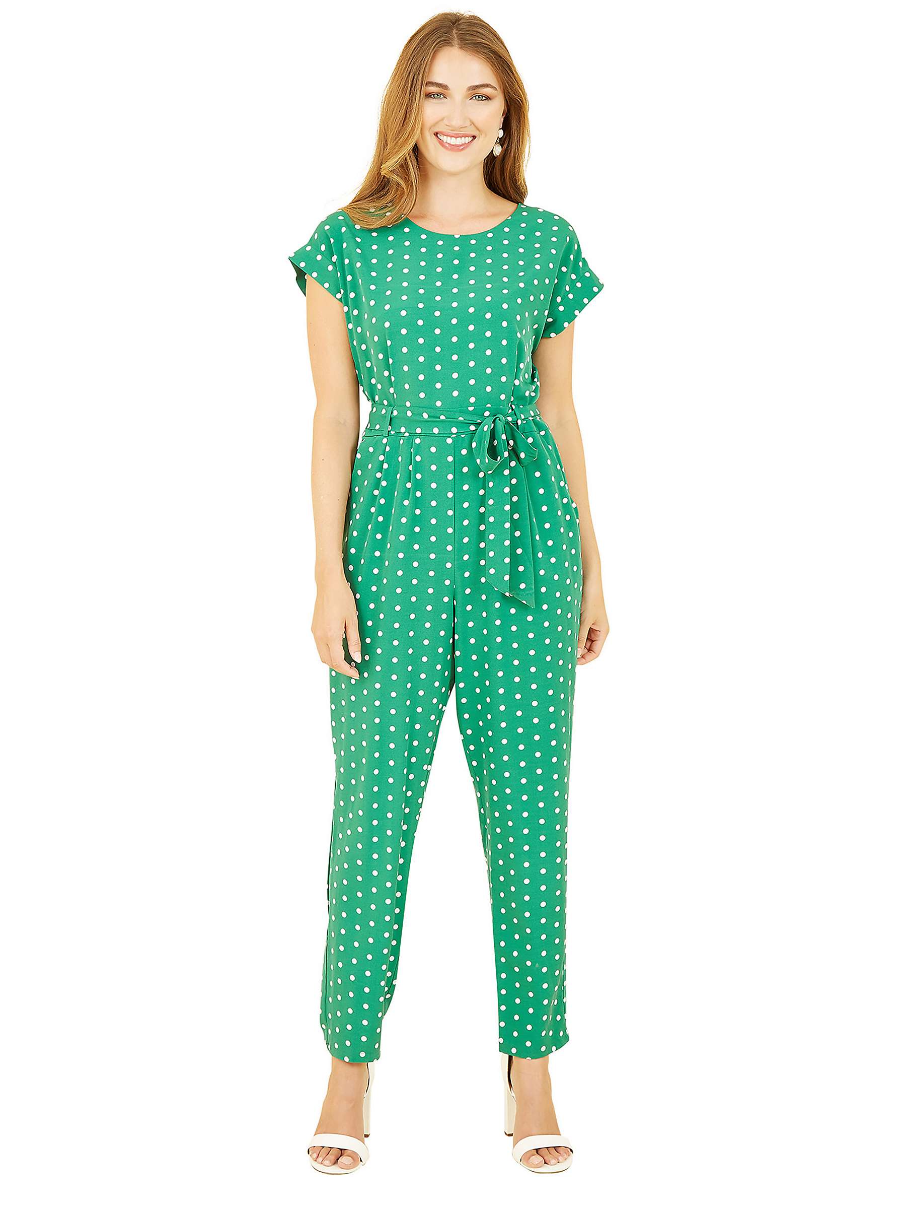 Buy Yumi Spot Print Jumpsuit, Green Online at johnlewis.com