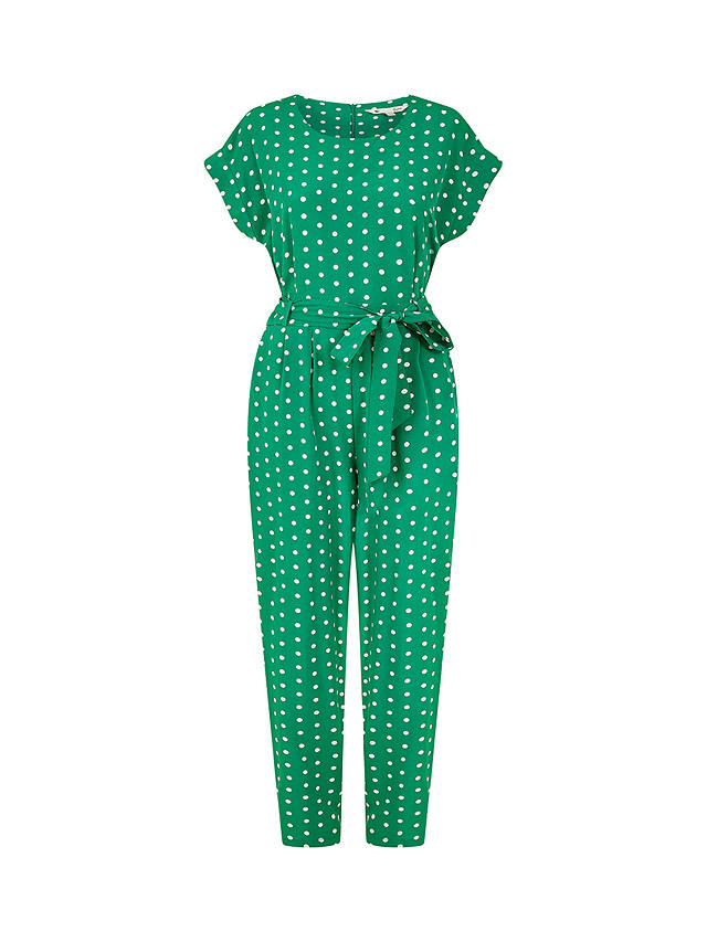 Yumi Spot Print Jumpsuit, Green