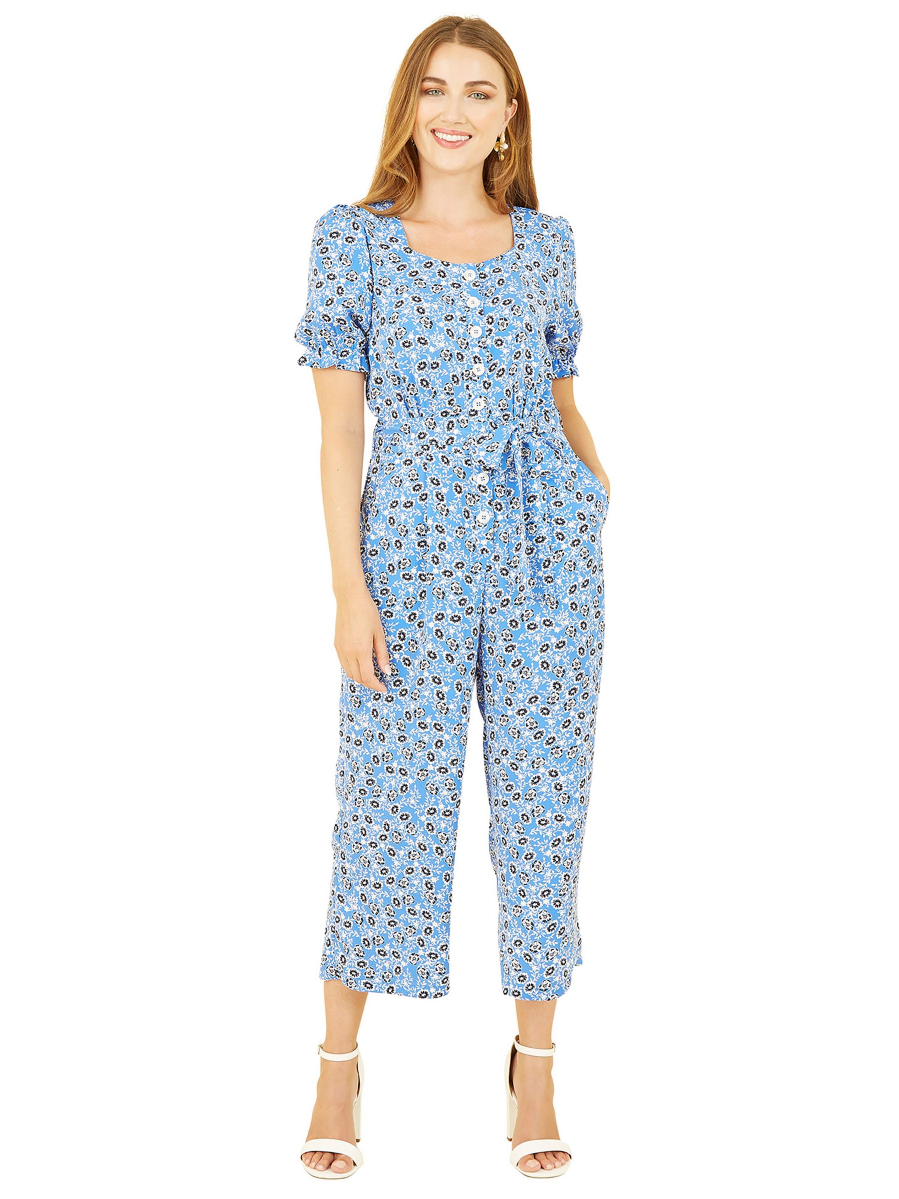 Yumi Spring Meadow Floral Jumpsuit, Blue at John Lewis & Partners