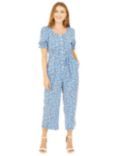 Yumi Spring Meadow Floral Jumpsuit, Blue