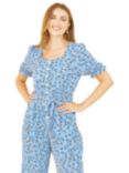 Yumi Spring Meadow Floral Jumpsuit, Blue