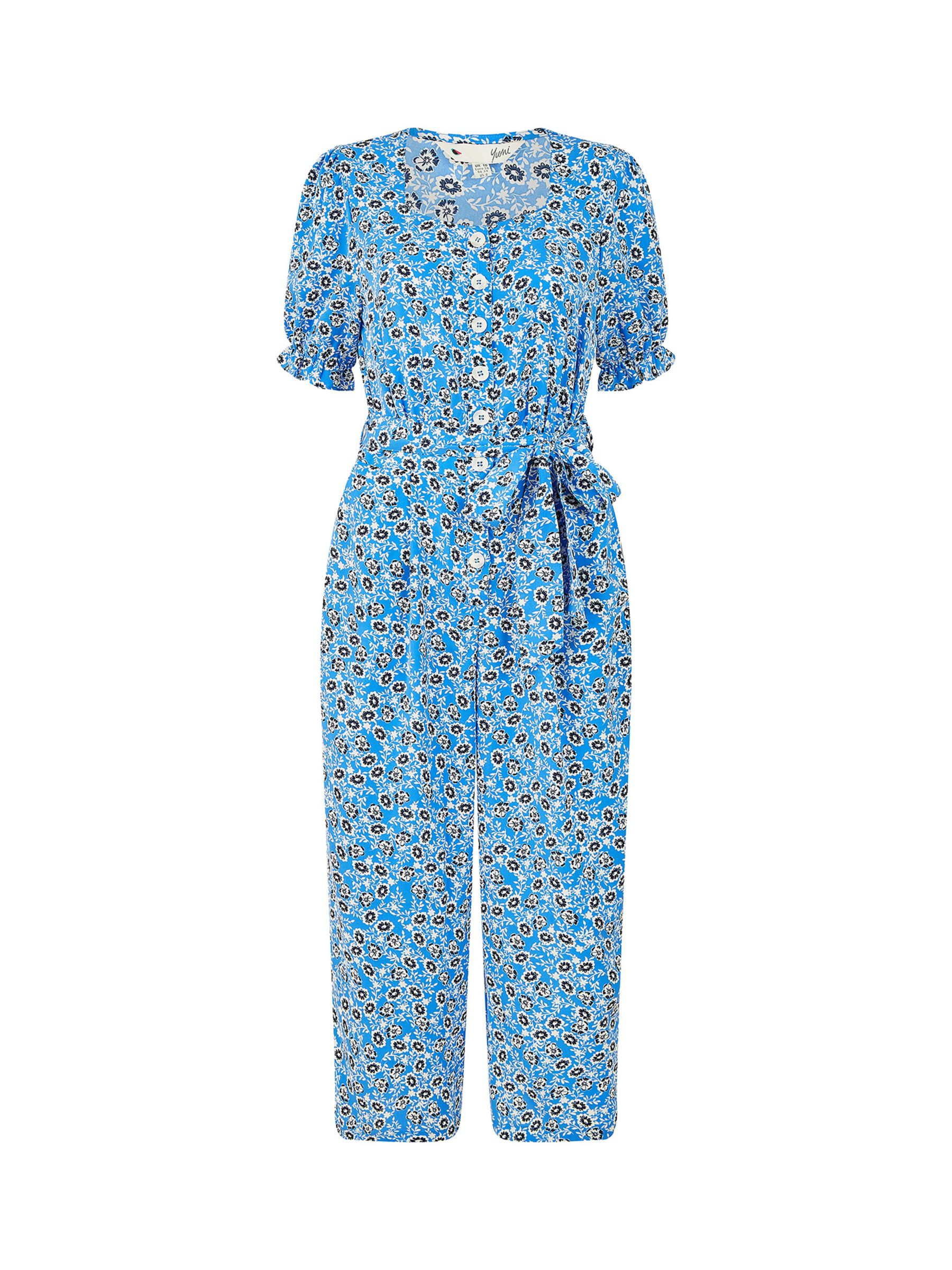 Yumi Spring Meadow Floral Jumpsuit, Blue at John Lewis & Partners