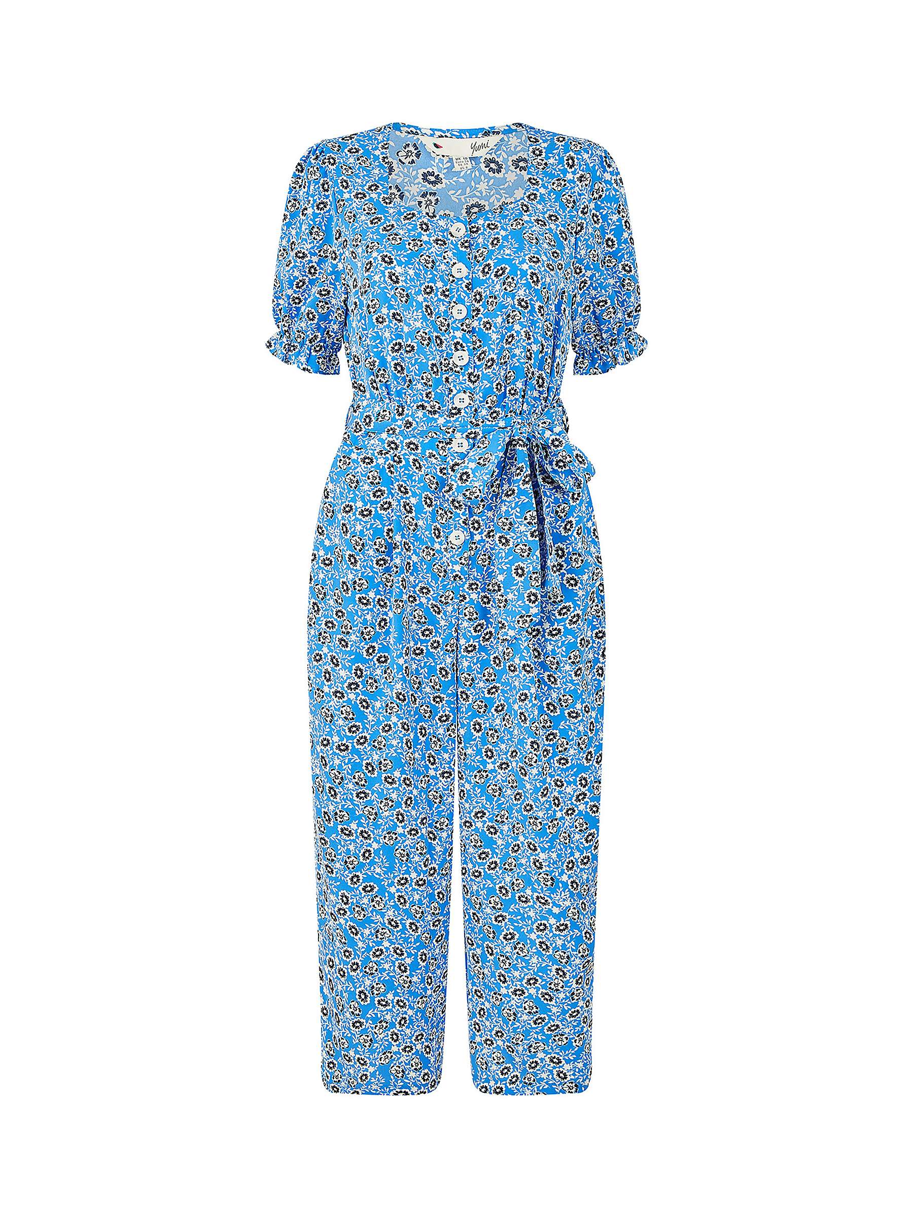 Buy Yumi Spring Meadow Floral Jumpsuit, Blue Online at johnlewis.com