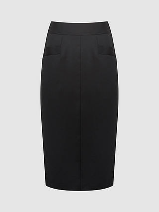 Reiss Petite Haisley Wool Blend Pencil Skirt, Black
