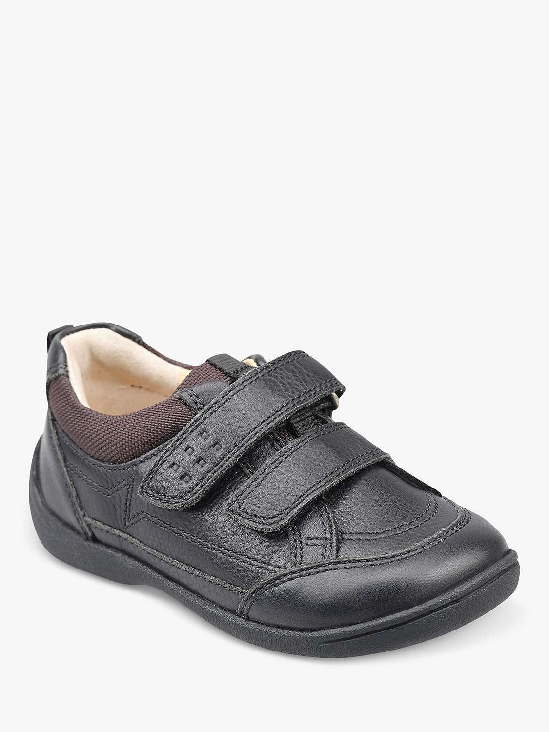 Buy Start-Rite Kids' Zigzag Leather School Shoes, Black Online at johnlewis.com