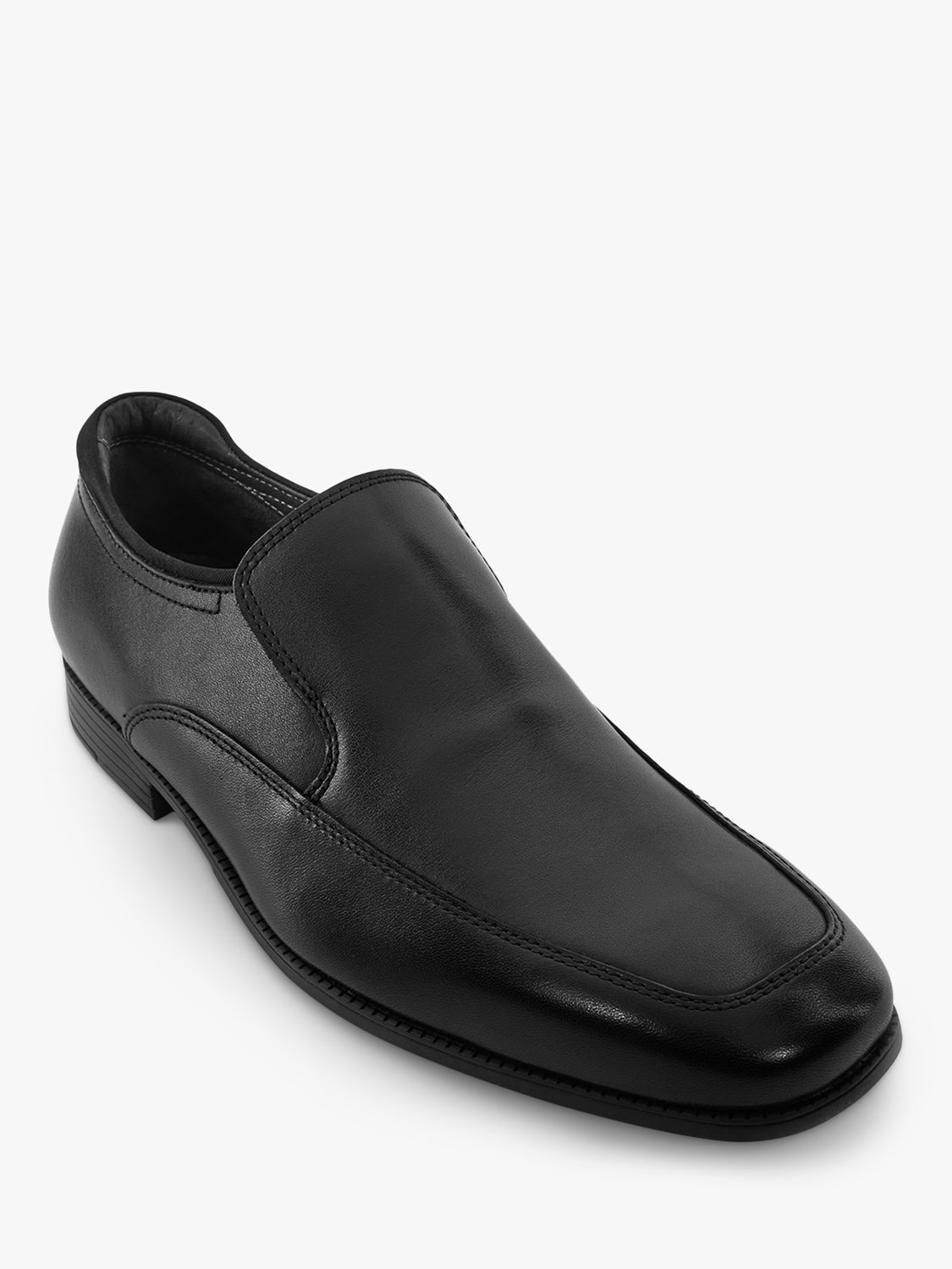 Start Rite Kids' College Leather Slip-On School Shoes, Black, 3F