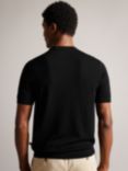 Ted Baker Senti Wool Short Sleeve Knitted T-Shirt, Black
