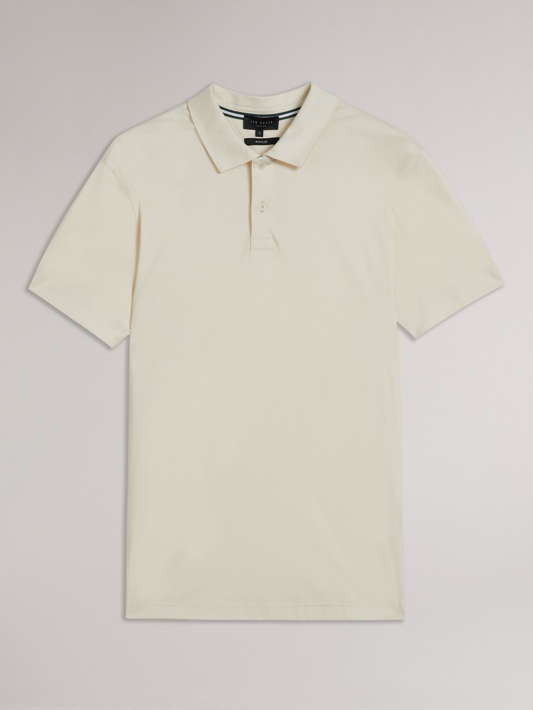 Ted Baker Zeiter Slim Fit Polo Shirt, Ecru, XS