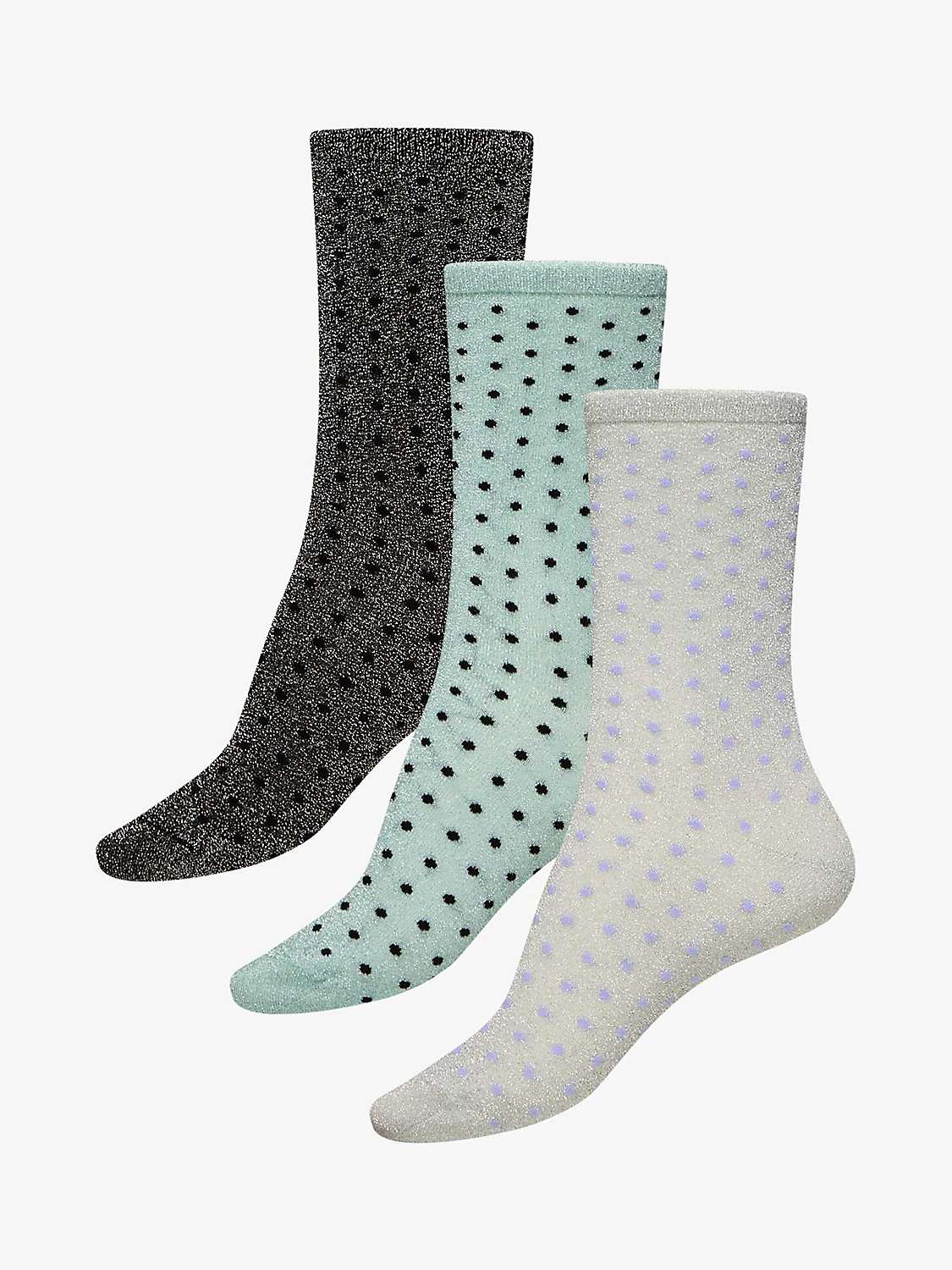 Buy Unmade Copenhagen Moonlight Spot Ankle Socks, Pack of 3, Purple/Multi Online at johnlewis.com