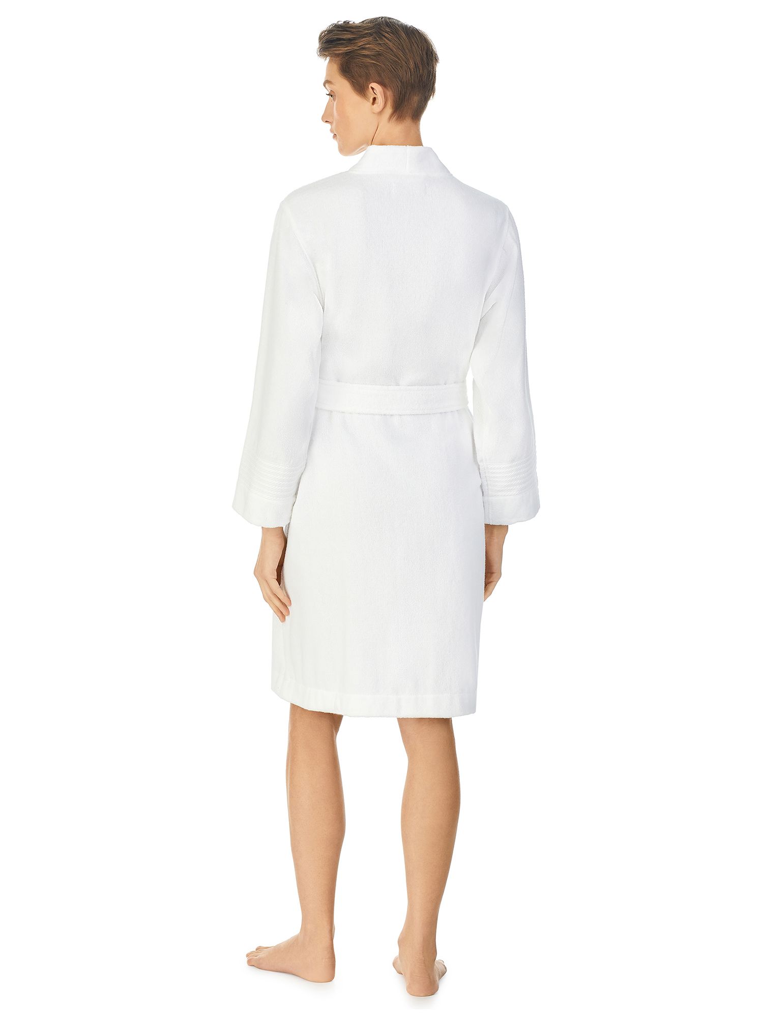 Lauren Ralph Lauren Greenwich Towelling Robe, White, S