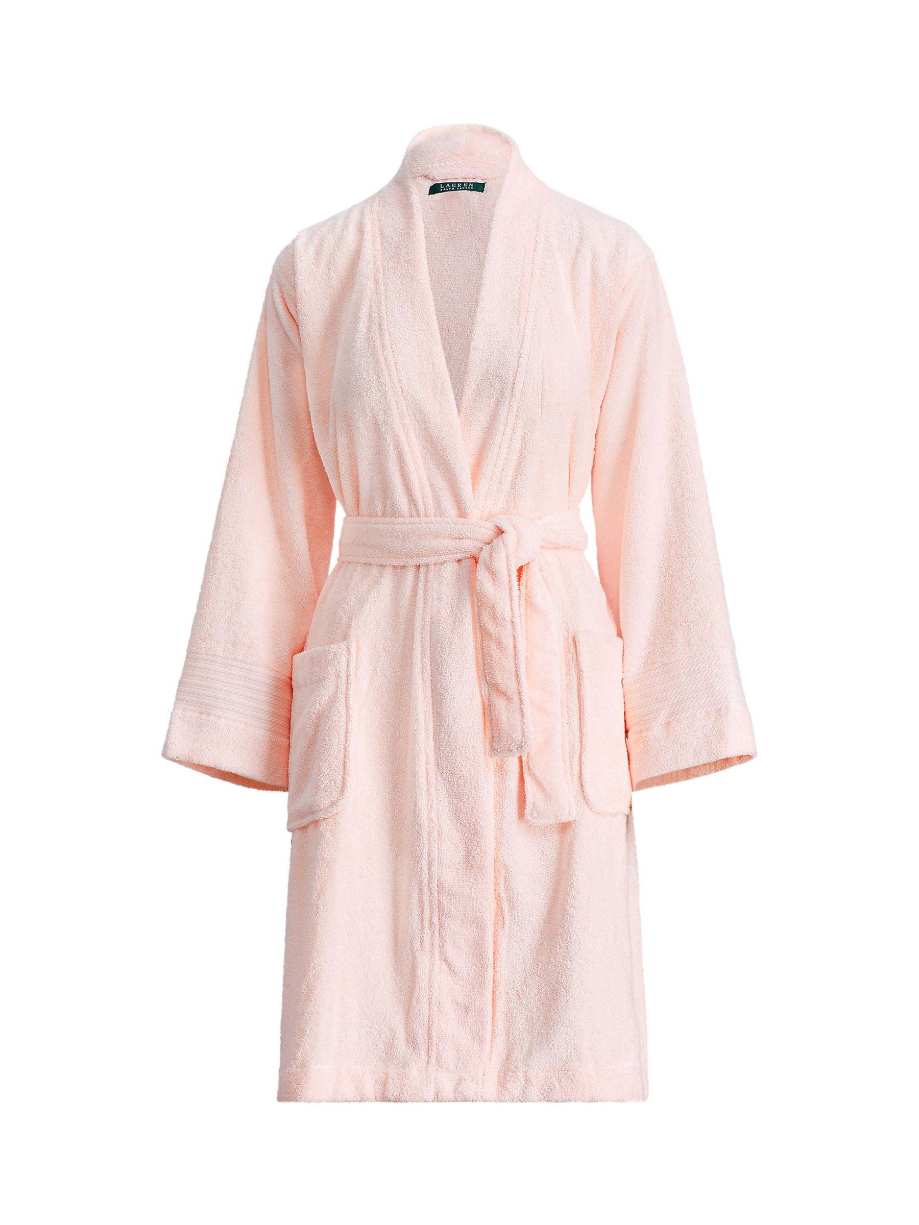 Lauren Ralph Lauren Greenwich Towelling Robe, Pink at John Lewis & Partners