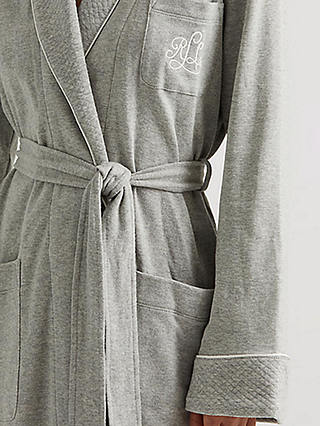 Lauren Ralph Lauren Quilted Shawl Collar Robe, Grey