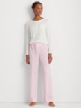 Lauren Ralph Lauren Long Pyjama Striped Bottoms, Pink