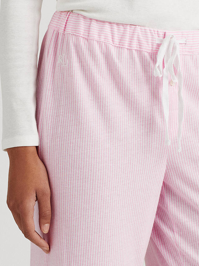 Lauren Ralph Lauren Long Pyjama Striped Bottoms, Pink