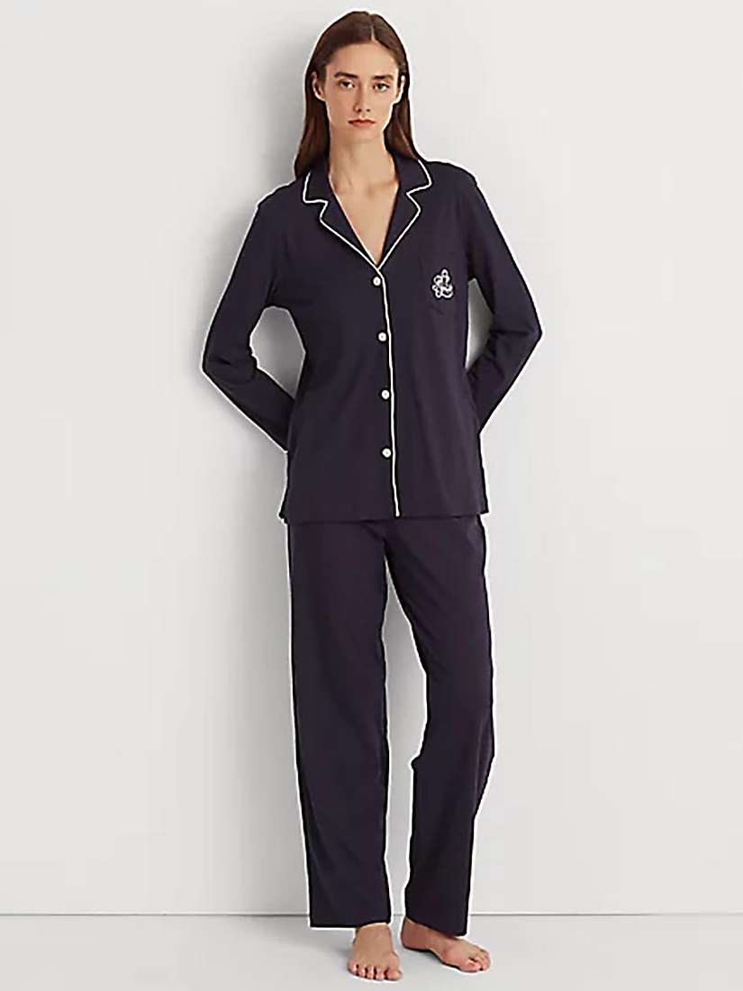 Buy Lauren Ralph Lauren Notch Collar Long Sleeve Pyjamas Online at johnlewis.com