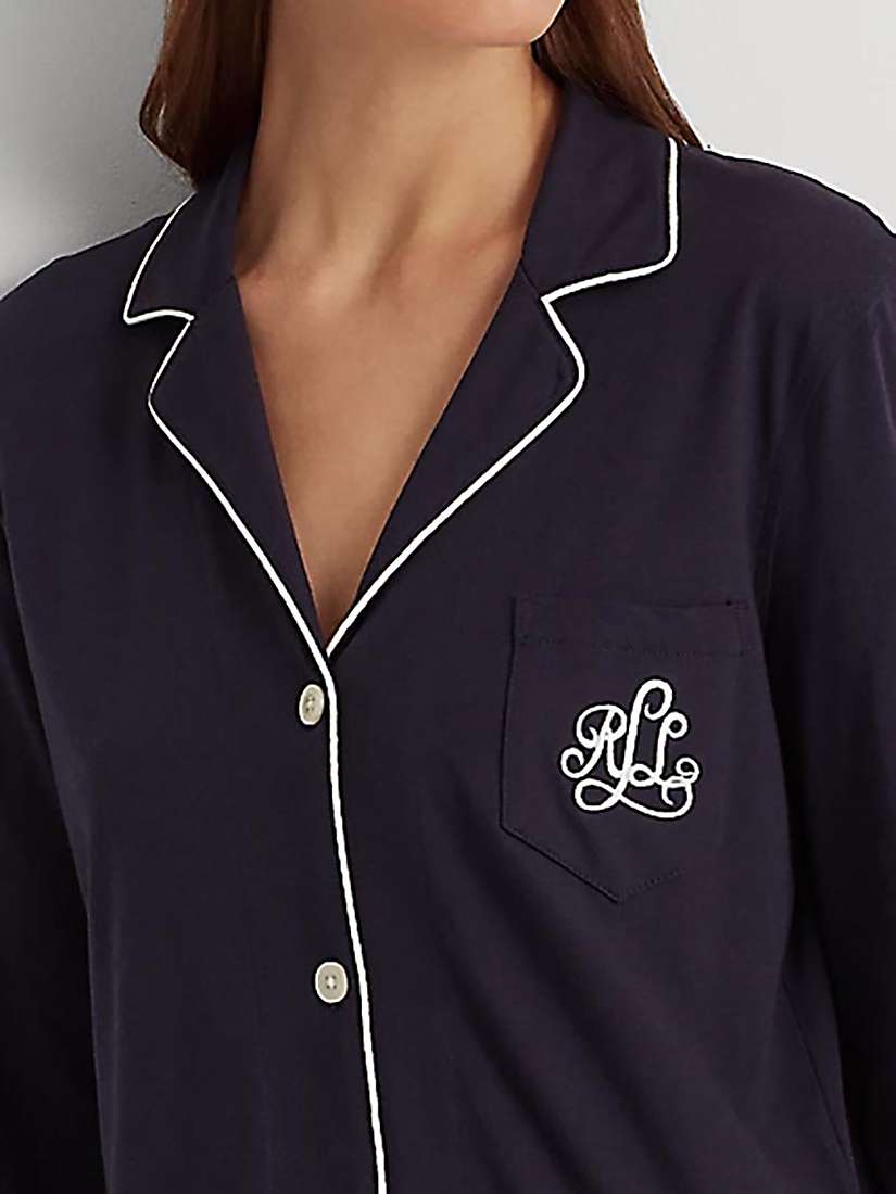 Buy Lauren Ralph Lauren Notch Collar Long Sleeve Pyjamas Online at johnlewis.com