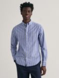 GANT Regular Fit Poplin Stripe Shirt, College Blue