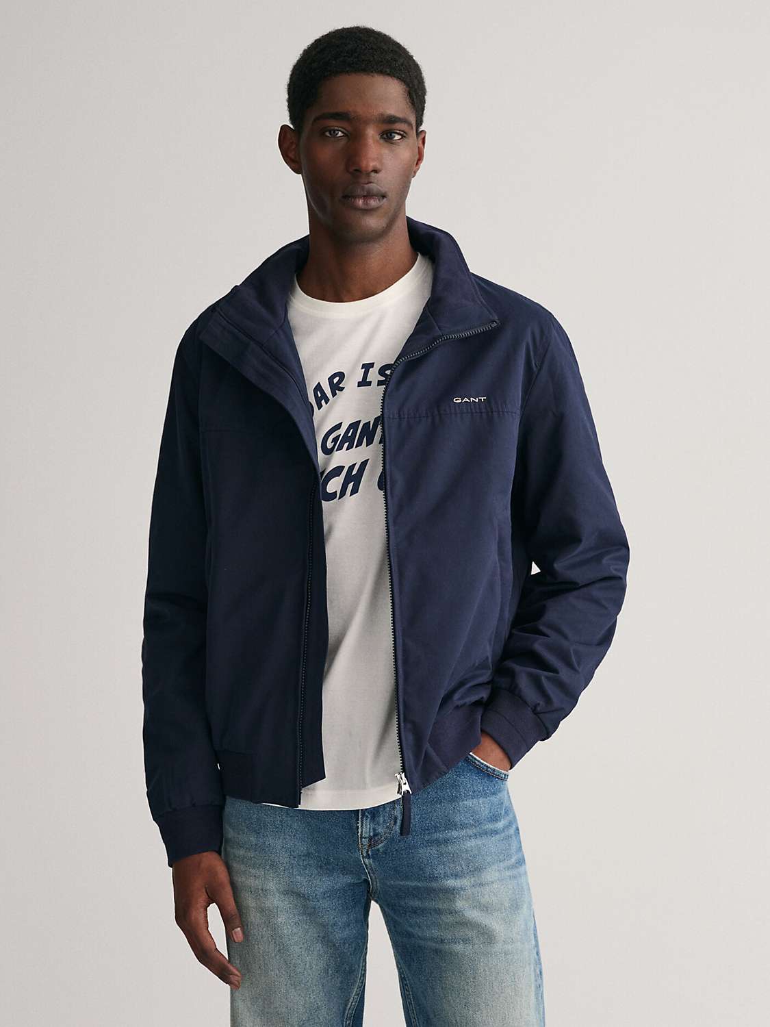 Buy GANT Hampshire Jacket, Navy Online at johnlewis.com