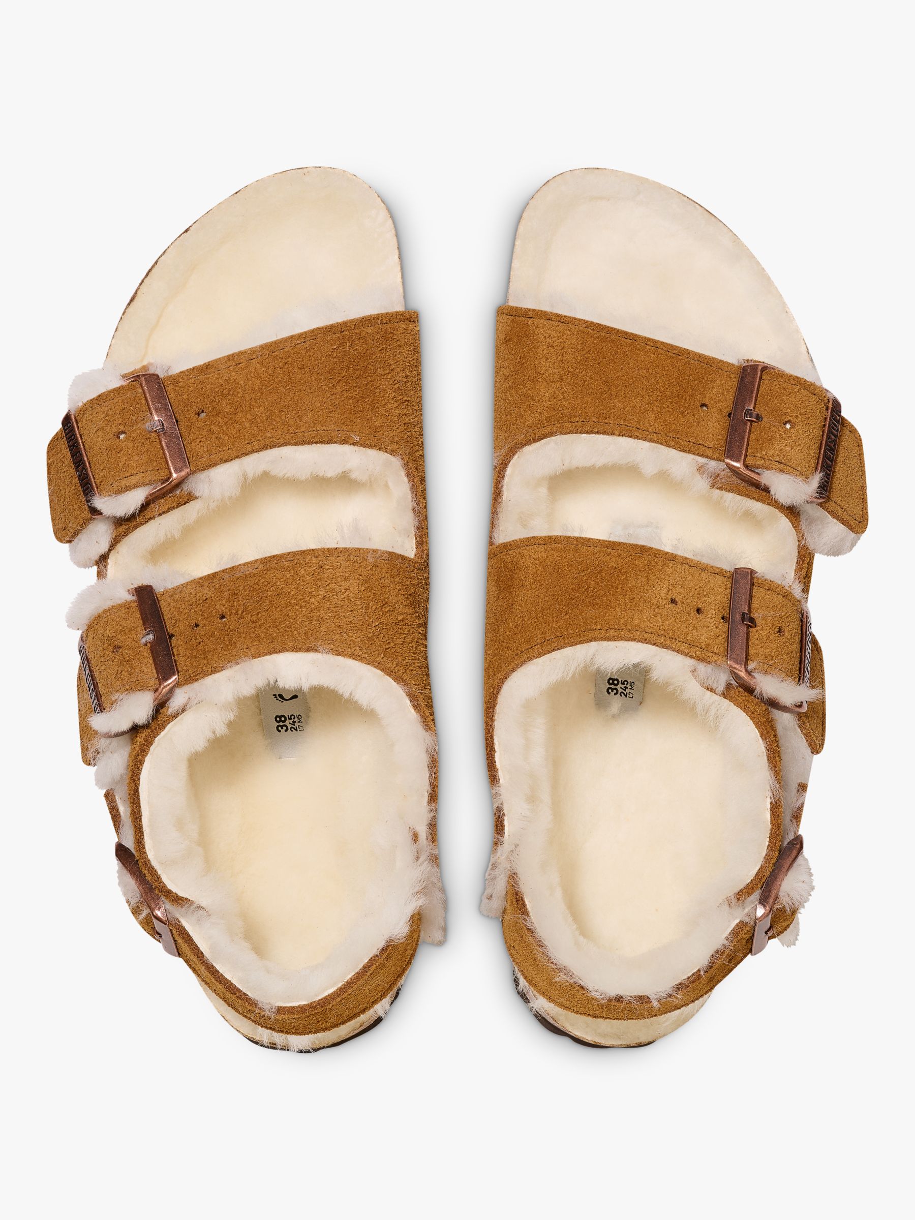 Birkenstock Milano Suede Slippers Mink   006534364alt2