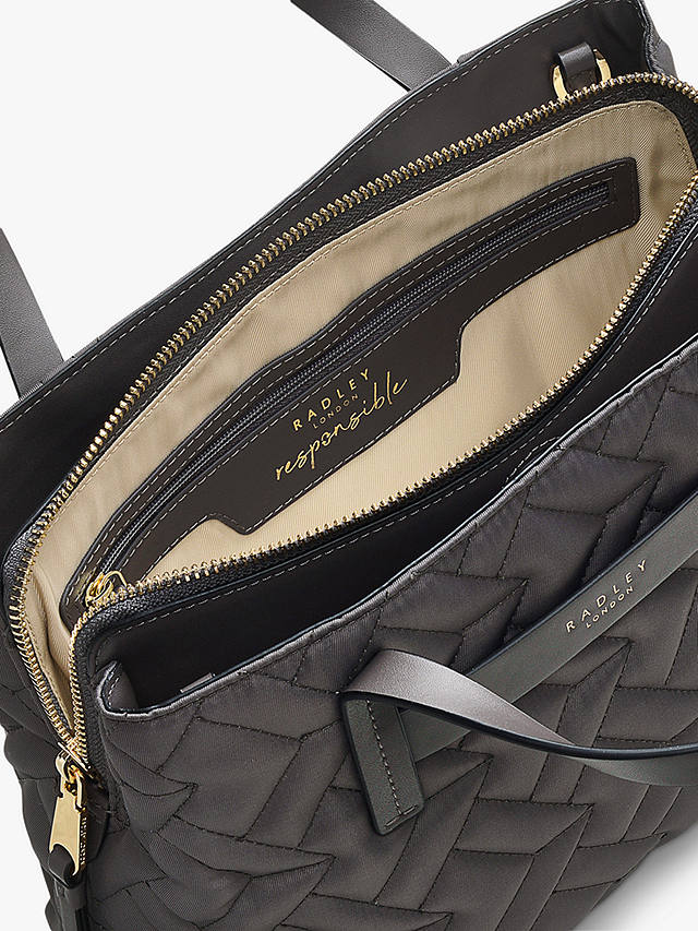 Radley Finsbury Park Quilted Grab Bag, Charcoal