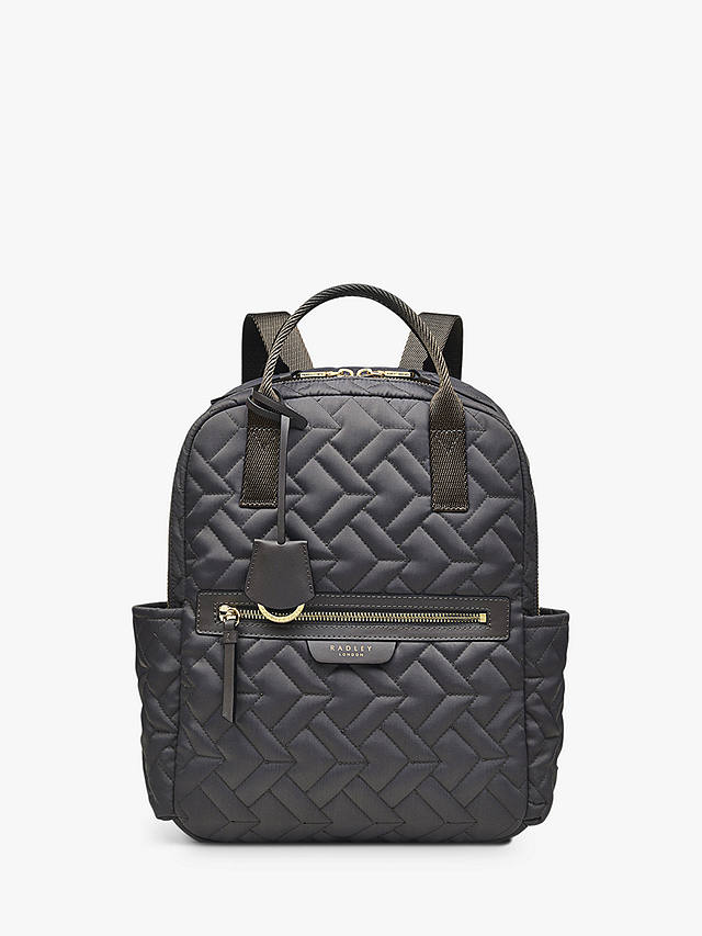 Radley Finsbury Park Medium Zip Around Quilted Backpack, Charcoal at ...
