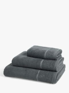 John Lewis ANYDAY Quick Dry Hand Towel, Steel