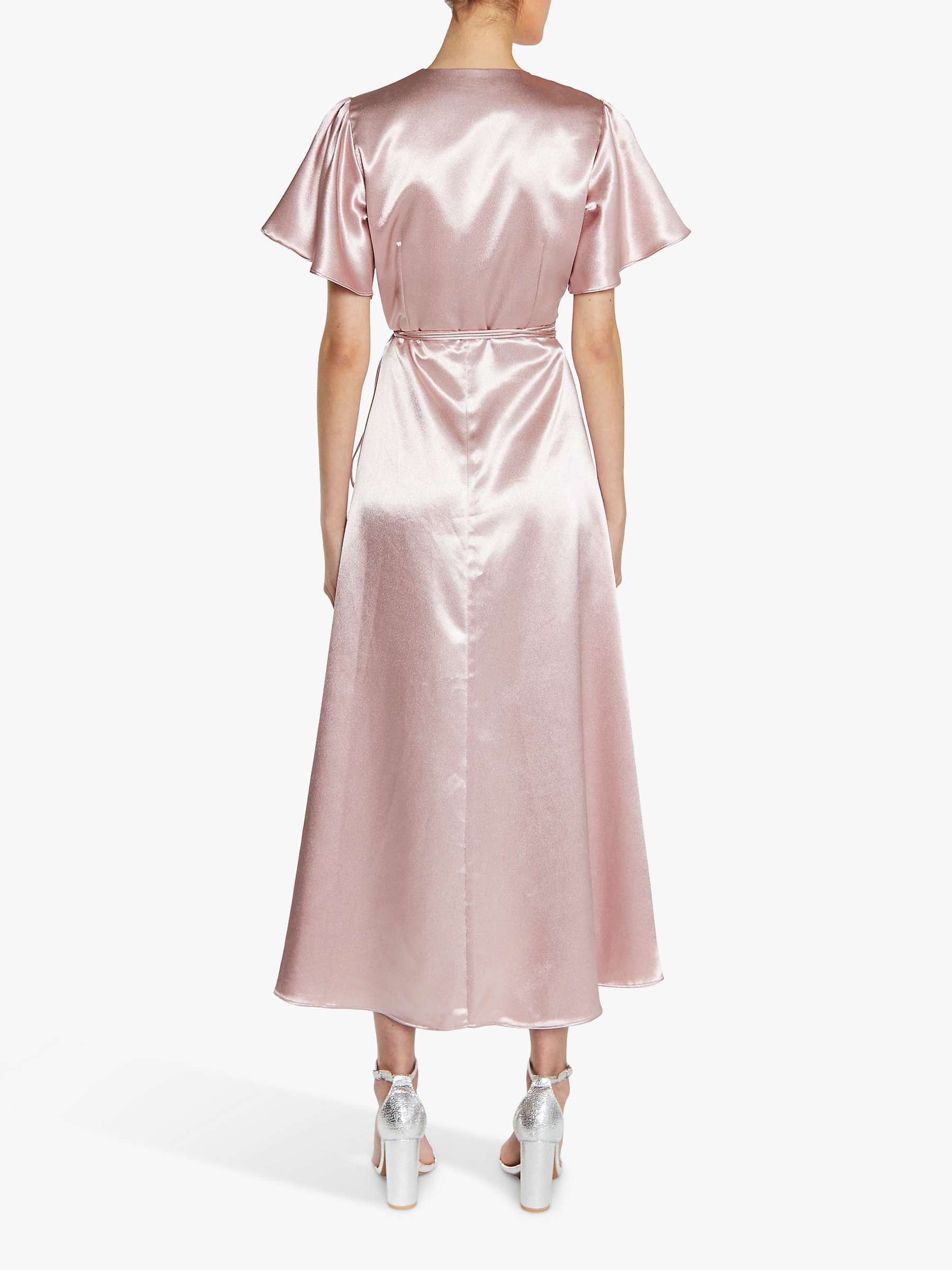 Buy True Decadence Satin Wrap Midi Dress, Dusty Pink Online at johnlewis.com