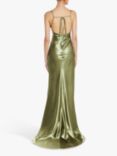 True Decadence Satin Cowl Neck Maxi Dress, Sage Green