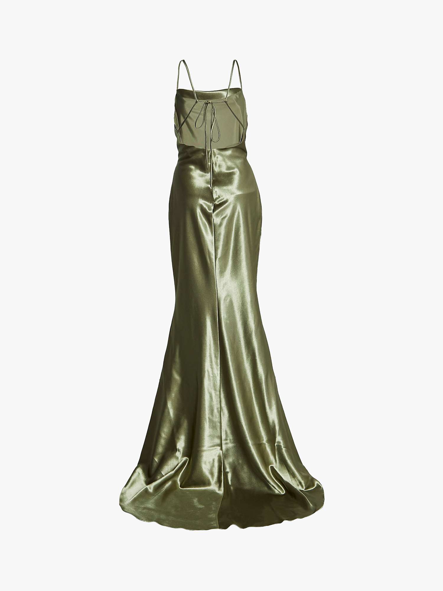 Buy True Decadence Satin Cowl Neck Maxi Dress, Sage Green Online at johnlewis.com