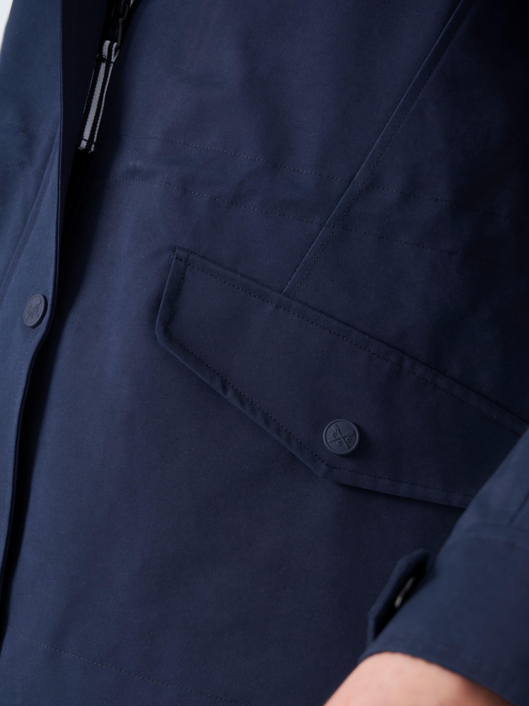 Buy Crew Clothing Rain Jacket, Navy Blue Online at johnlewis.com