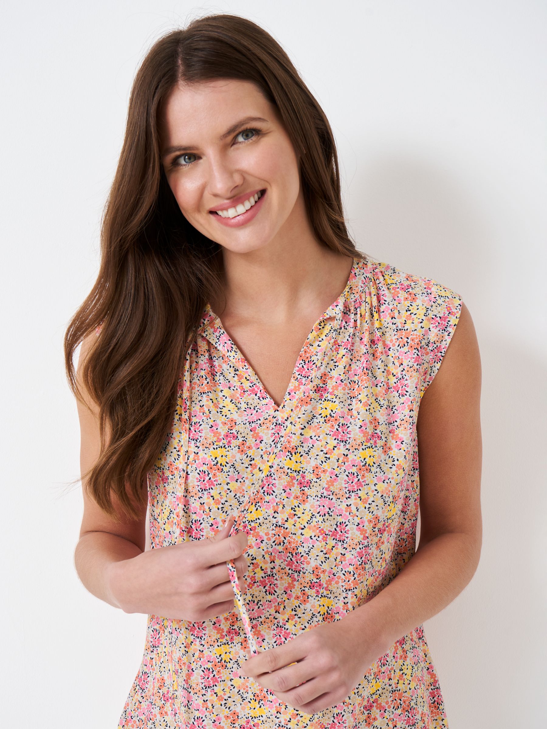 Crew Clothing Floral Print Blouse at John Lewis & Partners
