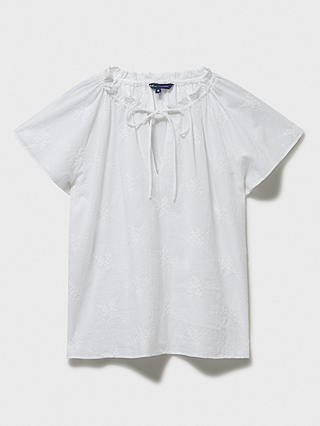 Crew Clothing Amy Embroidered Top, White