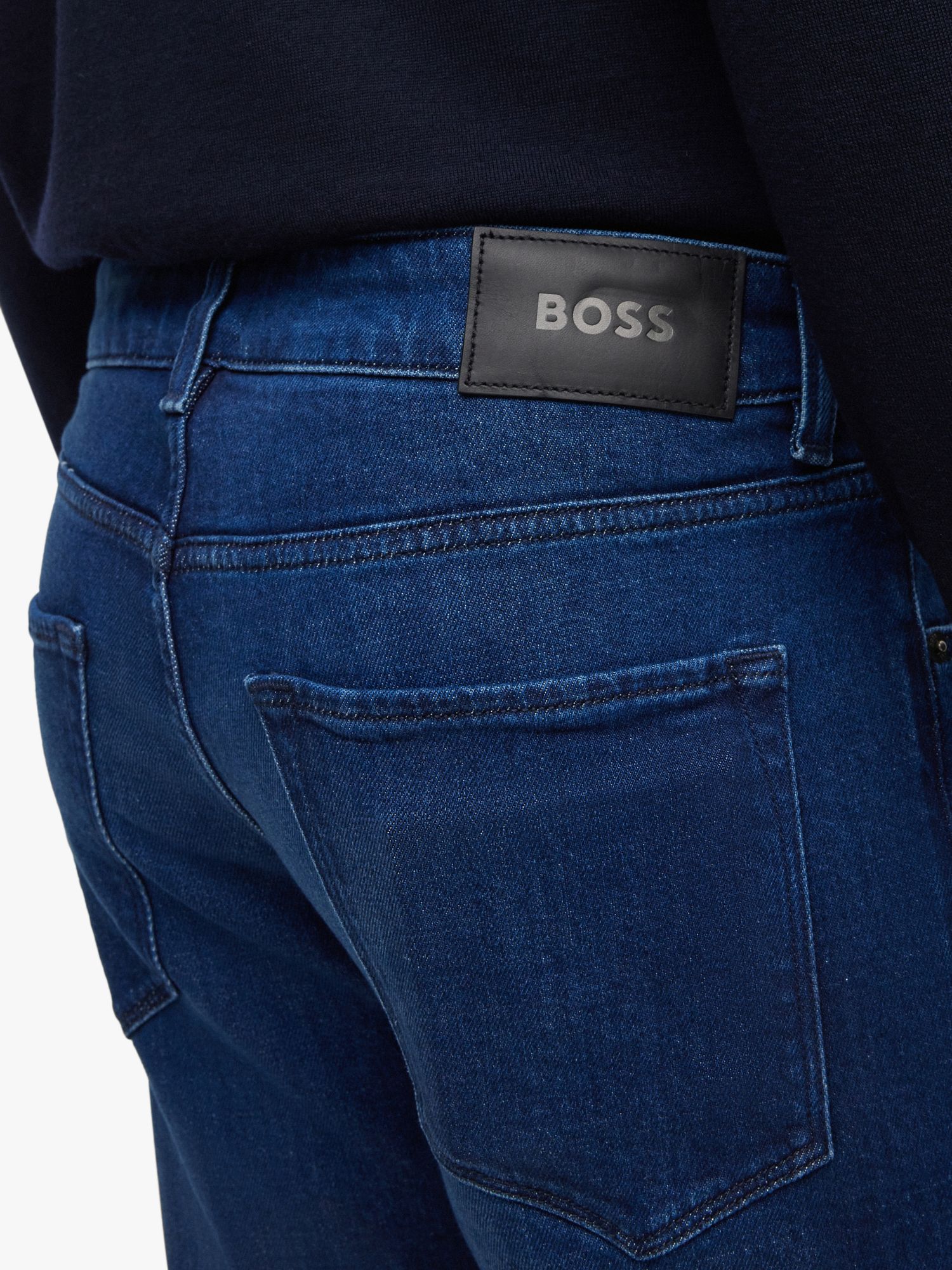 BOSS Maine Regular Fit Jeans, Blue, Blue at John Lewis & Partners