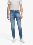 BOSS Taber Tapered Fit Jeans, Turquoise/Aqua