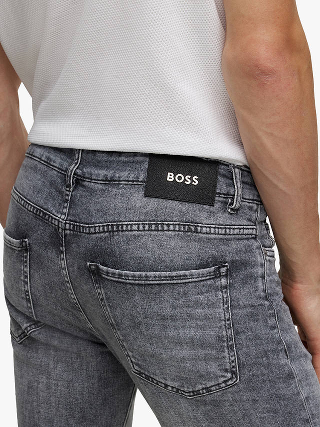 BOSS Delware Slim Fit Jeans, Charcoal, Charcoal