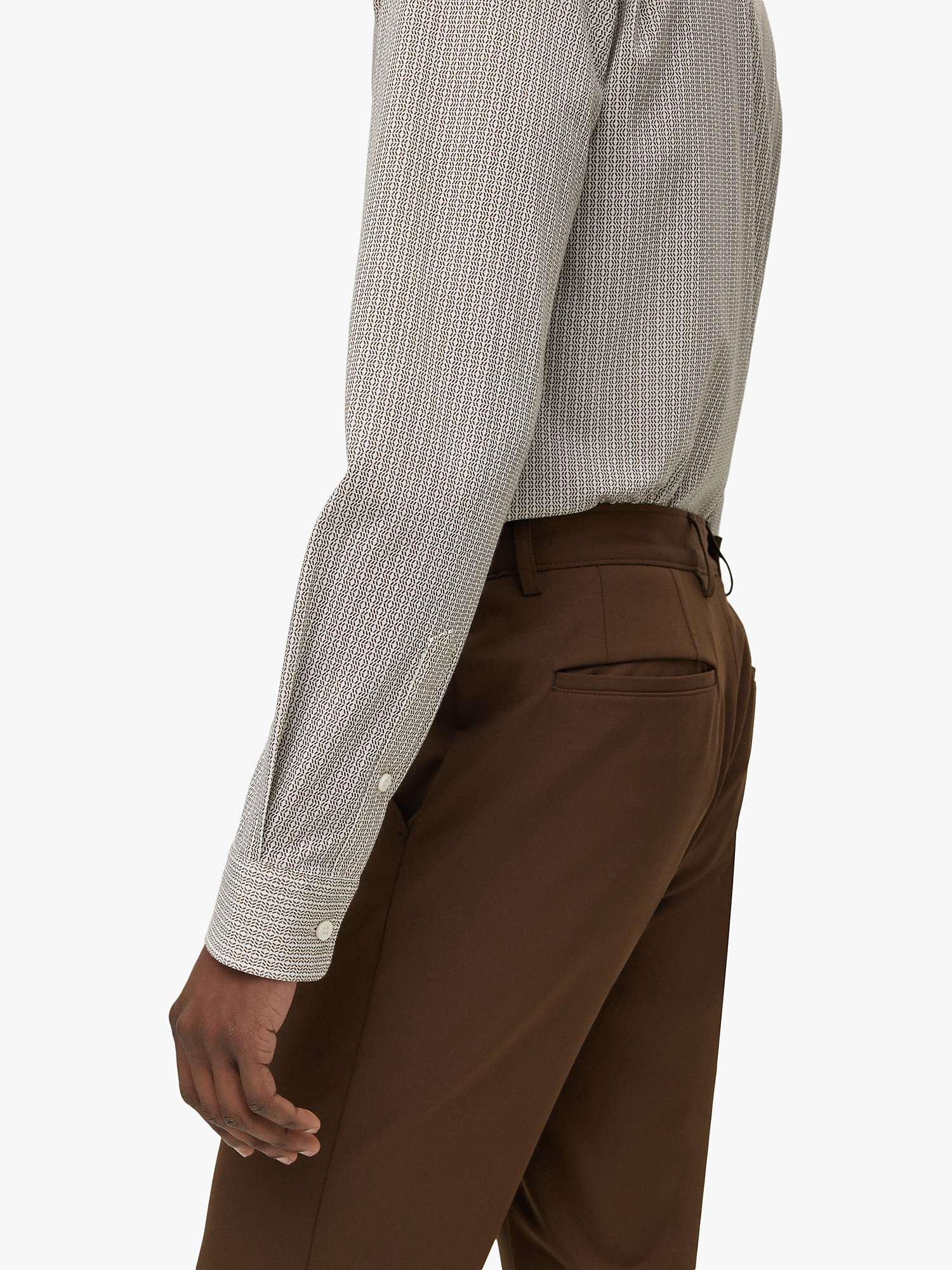 Buy BOSS Roan Kent Striped Slim Fit Shirt, Open Green Online at johnlewis.com