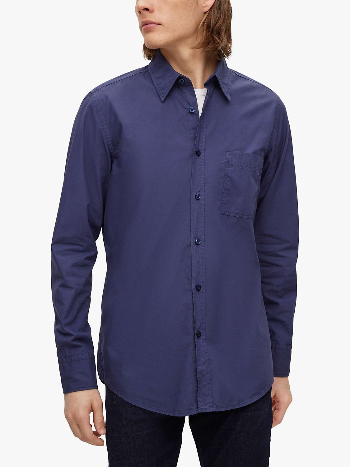 Buy BOSS Relegant Regular Fit Garment Dyed Shirt Online at johnlewis.com